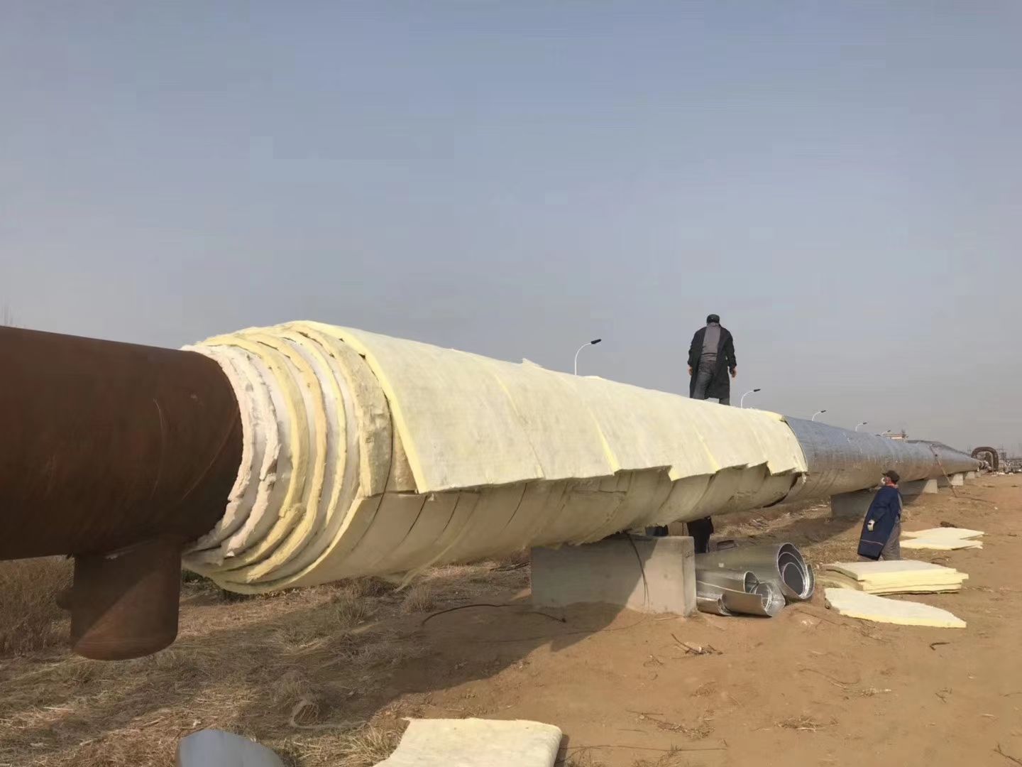 管道專用長絲超細(xì)纖維毯施工